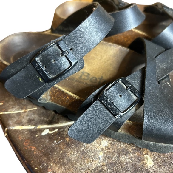 Birkenstock Betula Black Strappy Cork Sandals Size 39 - Picture 3 of 5